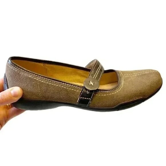 Naturalizer Mary Jane Leather Ballet Flats Round Toe Comfort Shoes Tan Brown 6 - Picture 16 of 16